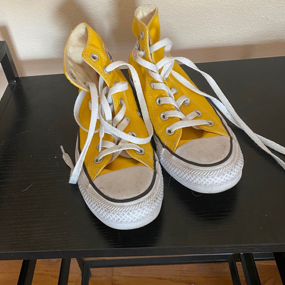 Yellow Hightop Converse